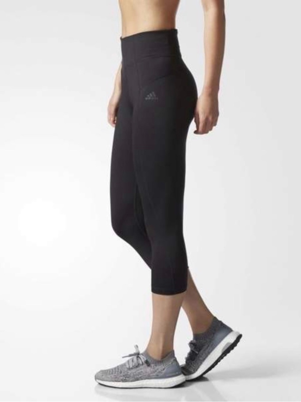 ADIDAS | Climalite High Waisted 3/4 Leggings SZ M BONUS - Gray Adidas T-shirt